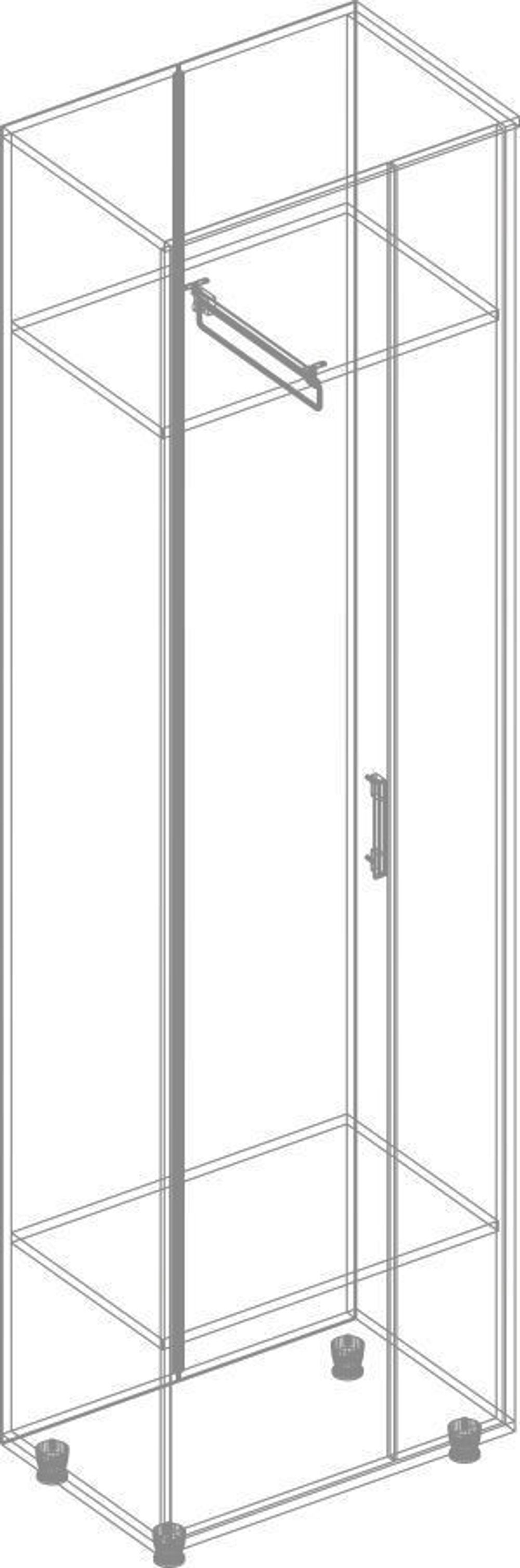 Шкаф двухстворчатый для одежды "Граф" (Дуб баррик/перламутр), ЛДСП, Велес