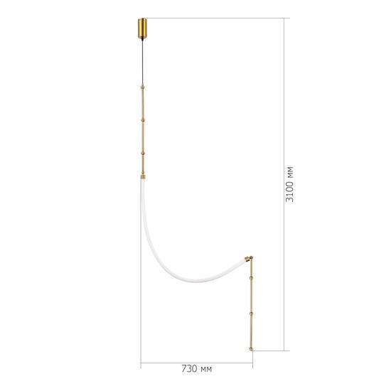 SL6132.301.20 Светильник настенно-потолочный ST-Luce Латунь/Белый LED 1*20W 3000K STRAP