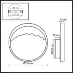 7068/9WL ECODESIGN ODL26 Настенный светильник  темно-зеленый/мрамор/металл IP20 LED 9W 240Лм 3000K 220-240V VALLEY