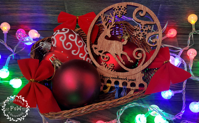 Органайзер "Снежный шар", цвет красное дерево