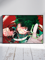 Постер плакат Мидория Во Время Атаки My Hero Academia Моя Геройская Академия