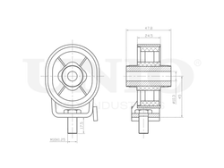 Опора двигателя задняя UNIO RMP-15067