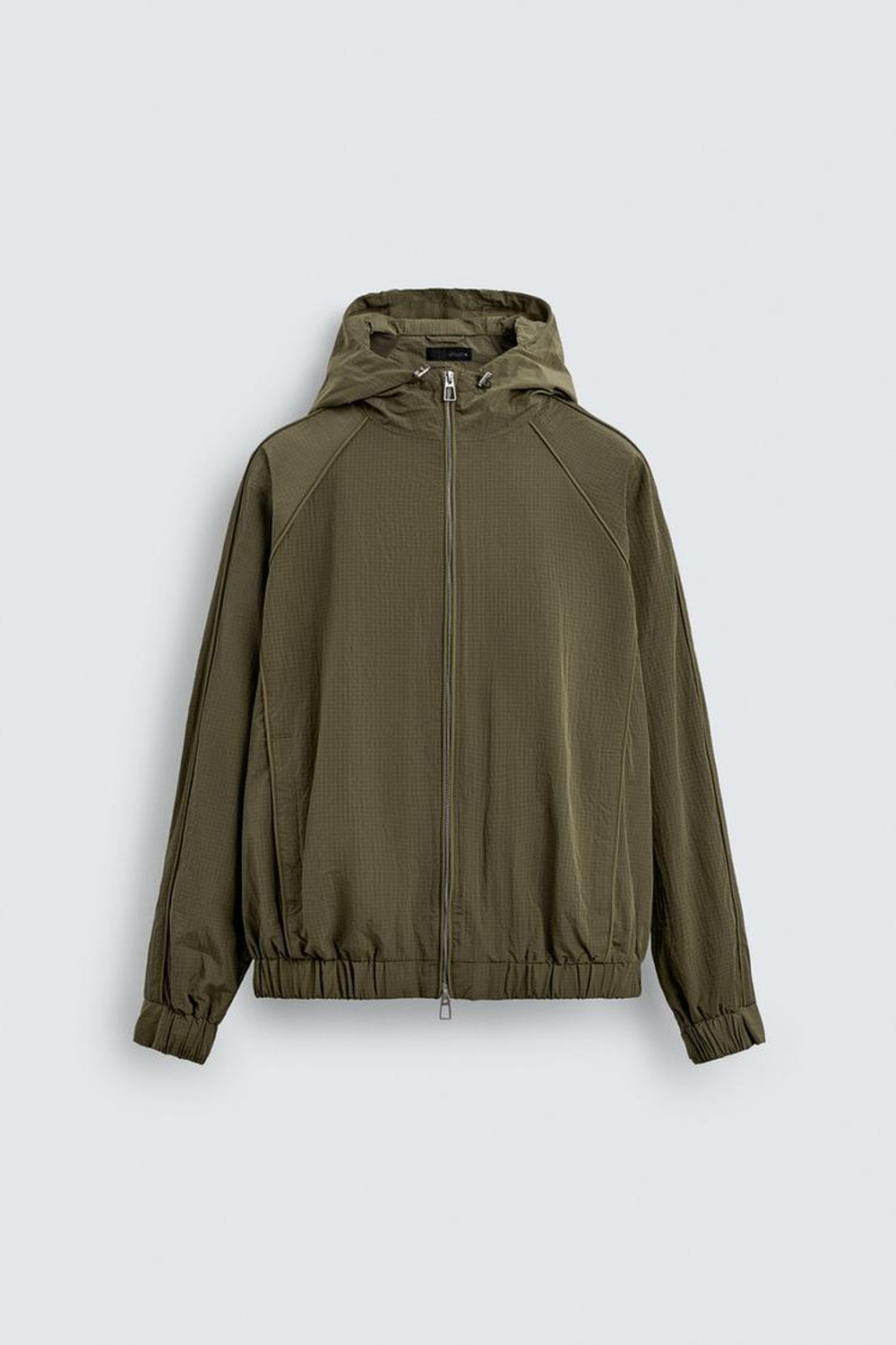 ZARA ЛЕГКАЯ НЕПРОМОКАЕМАЯ КУРТКА ИЗ ВЫСОКОТЕХНОЛОГИЧНОЙ ТКАНИ, ХАКИ