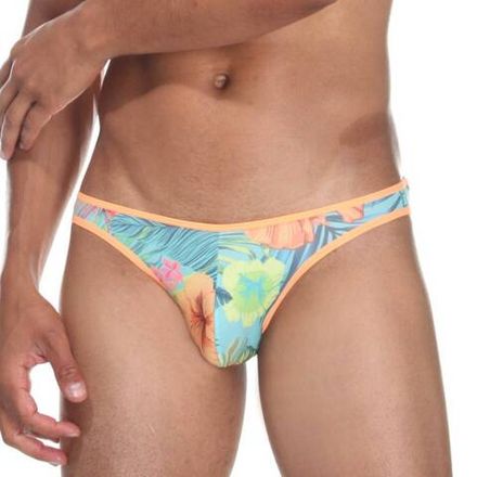 Мужские трусы слипы бирюзовые с принтом Cosmos Colors FR20_OGR