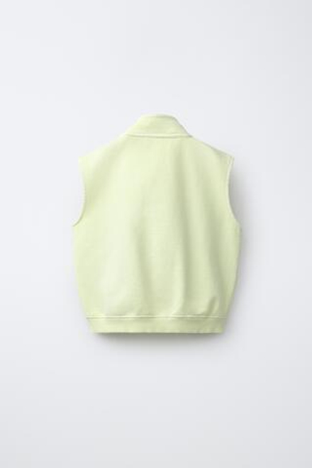 ZARA ЖИЛЕТ ИЗ ФУТЕРА, ЛАЙМОВЫЙ