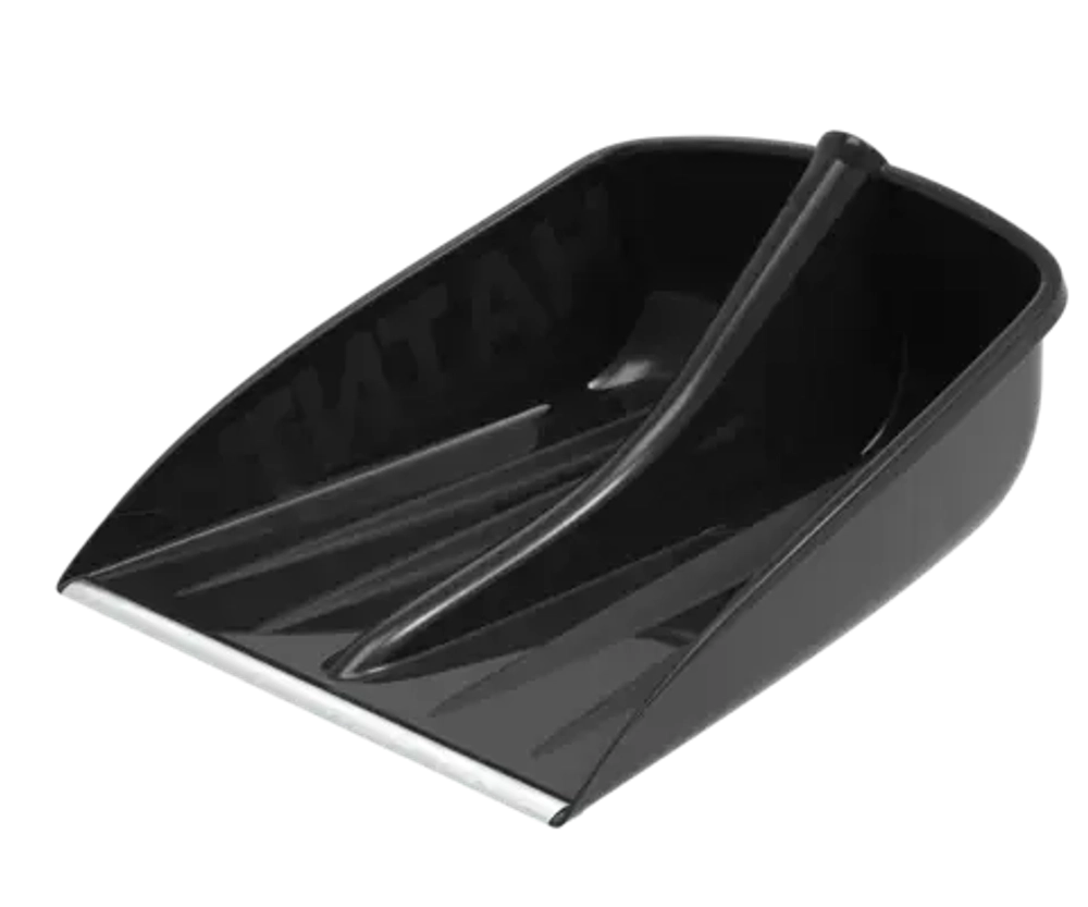 Лопата снеговая с металлической планкой «Титан» 470×360мм, d-36-40мм