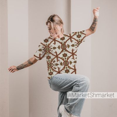 Футболка женская оверсайз с принтом 