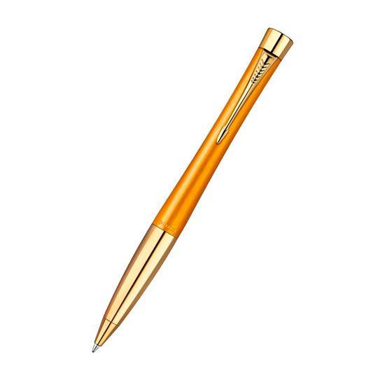 Шариковая ручка PARKER URBAN Premium Mandarin, увет: Yellow GT, цвет стержня : синий,  1892655