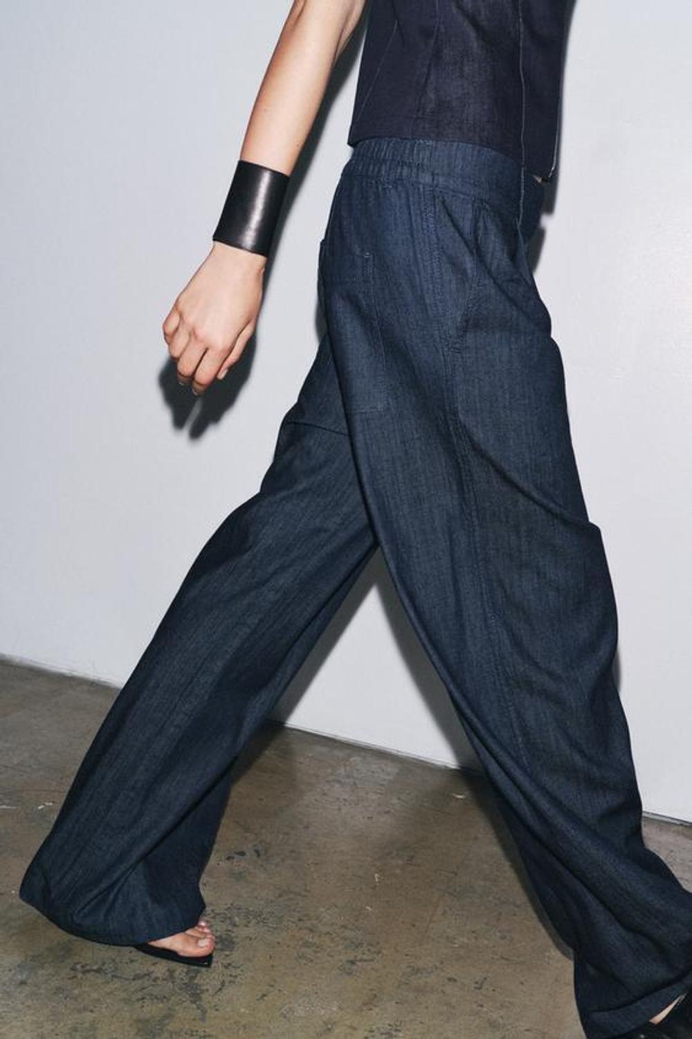 ZARA ДЖОГГЕРЫ ДЕНИМ — ZW COLLECTION, СИНИЙ