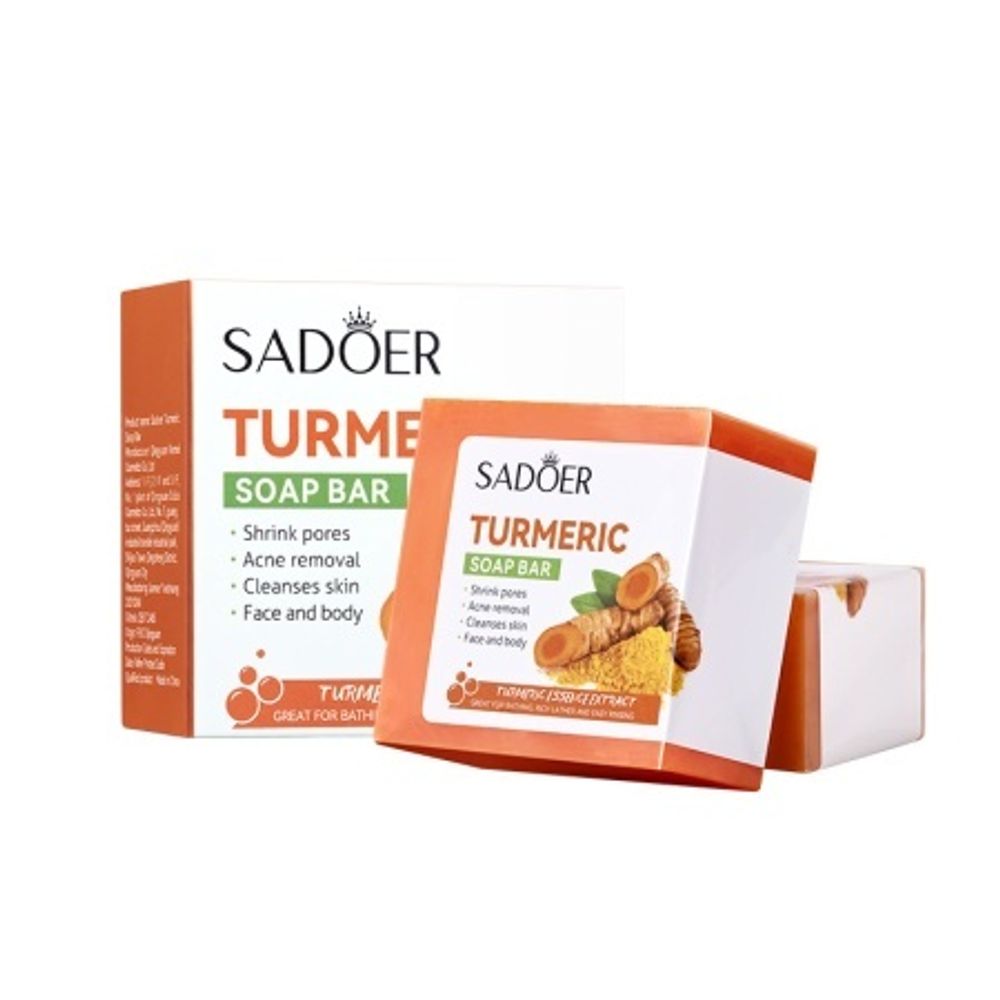 SADOER Мыло для лица и тела с куркумой