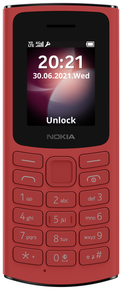 Сотовый телефон Nokia 105 4G Dual Sim (TA-1378) Red