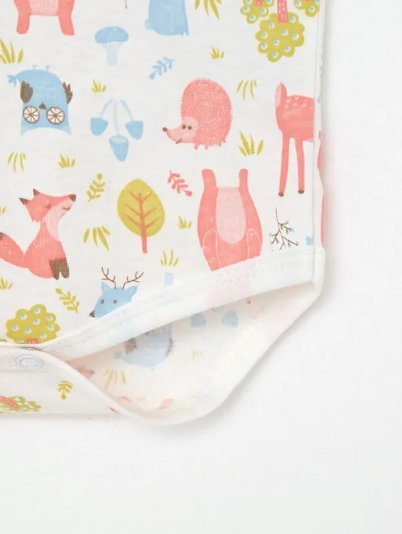 Боди-майка, цвет молочный/голубой, рост 68 см