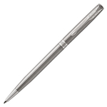 Ручка шариковая PARKER "Sonnet Core Stainless Steel CT Slim", тонкая, корпус серебристый, палладиевые детали, черная, 1931513