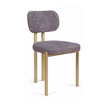 Стул Ervin, микромех Rozy dark grey / опоры шампань