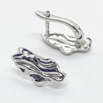 Ювелирные швензы Шелк с родиевым покрытием, размер 17*9 мм, цена за пару