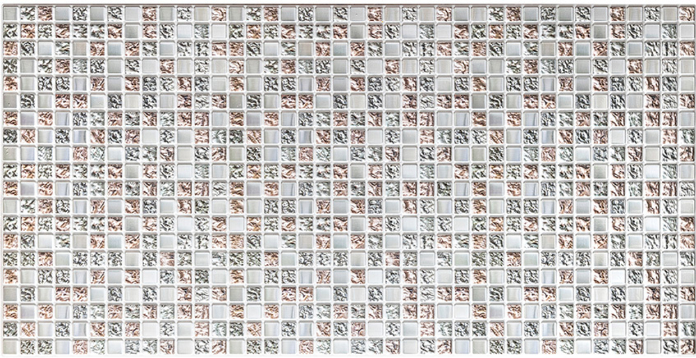 Панель ПВХ  Мозаика КОЛАЖ СЕРЫЙ   480 * 955 мм (10)