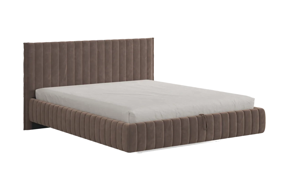 Кровать с подъемным механизмом Твикс 160х200 см (галька (велюр)), (графит (велюр)), (крем (велюр)), (латте (велюр))