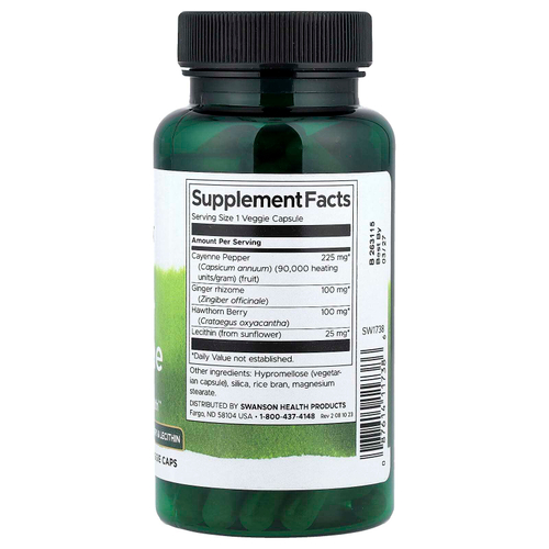 Swanson, кайенский перец, 100 растительных капсул