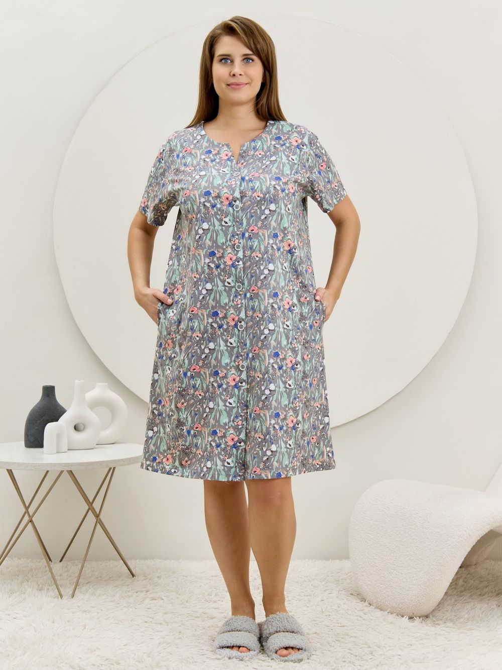 Халат Рейна Виотекс СЕРЫЙ