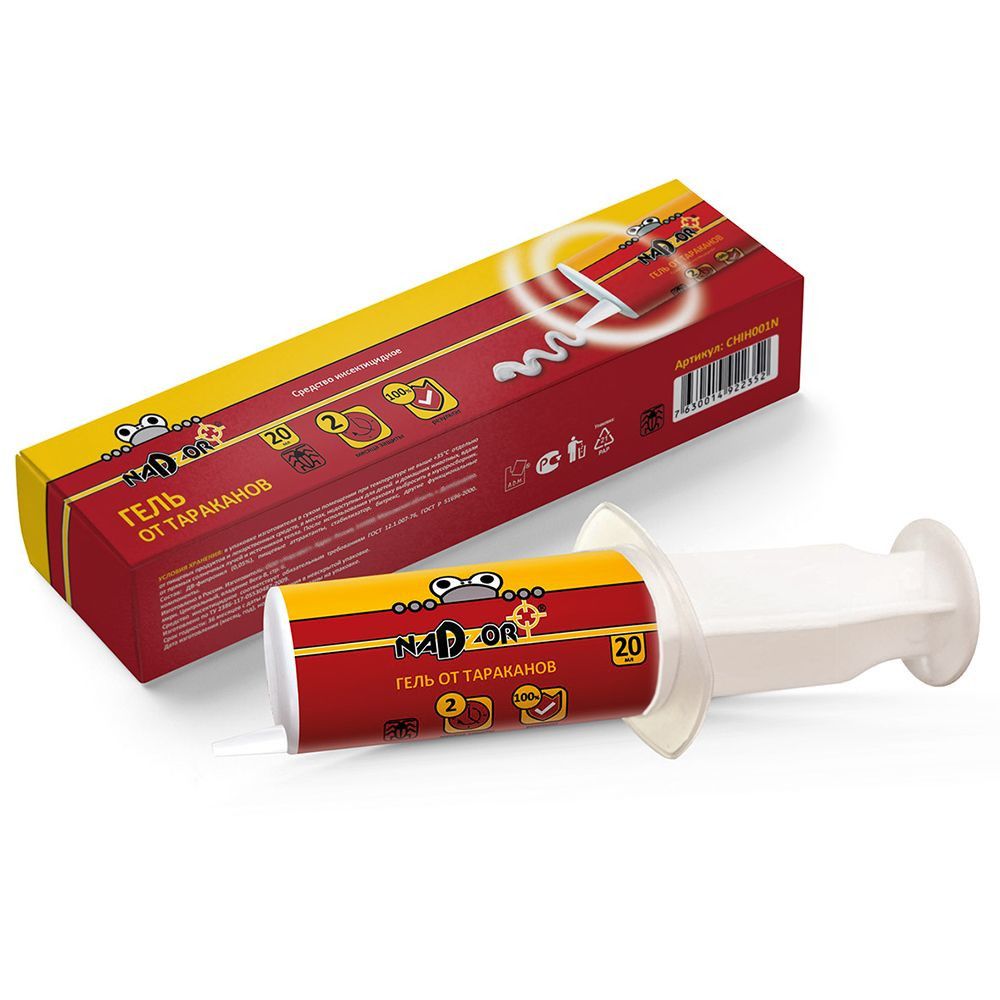 Гель от тараканов в шприце, 20 г, Nadzor, 21033, CHIH001N