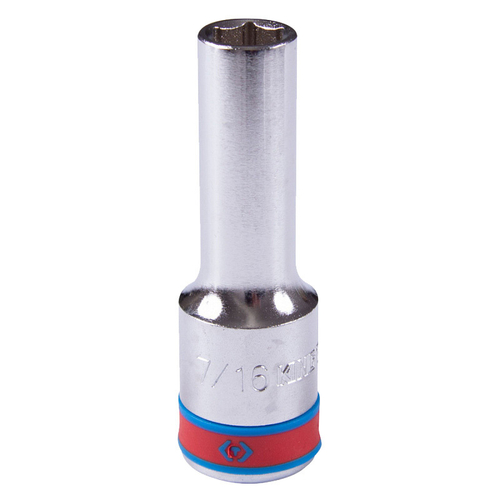 KING TONY (423514S) Головка торцевая глубокая шестигранная 1/2", дюймовая 7/16"