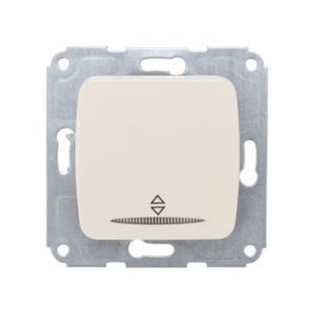 DEA Выключатель (переключатель) 1кл прох. (инд) с/у 10А мех. бежевый KRANZ