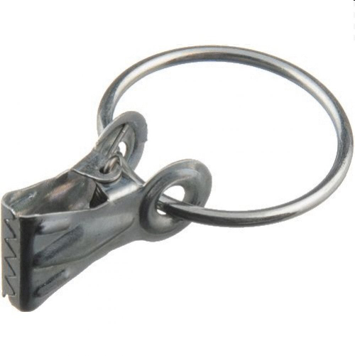 Зажим шторный металлический с кольцом 100шт/уп цена за 1шт.