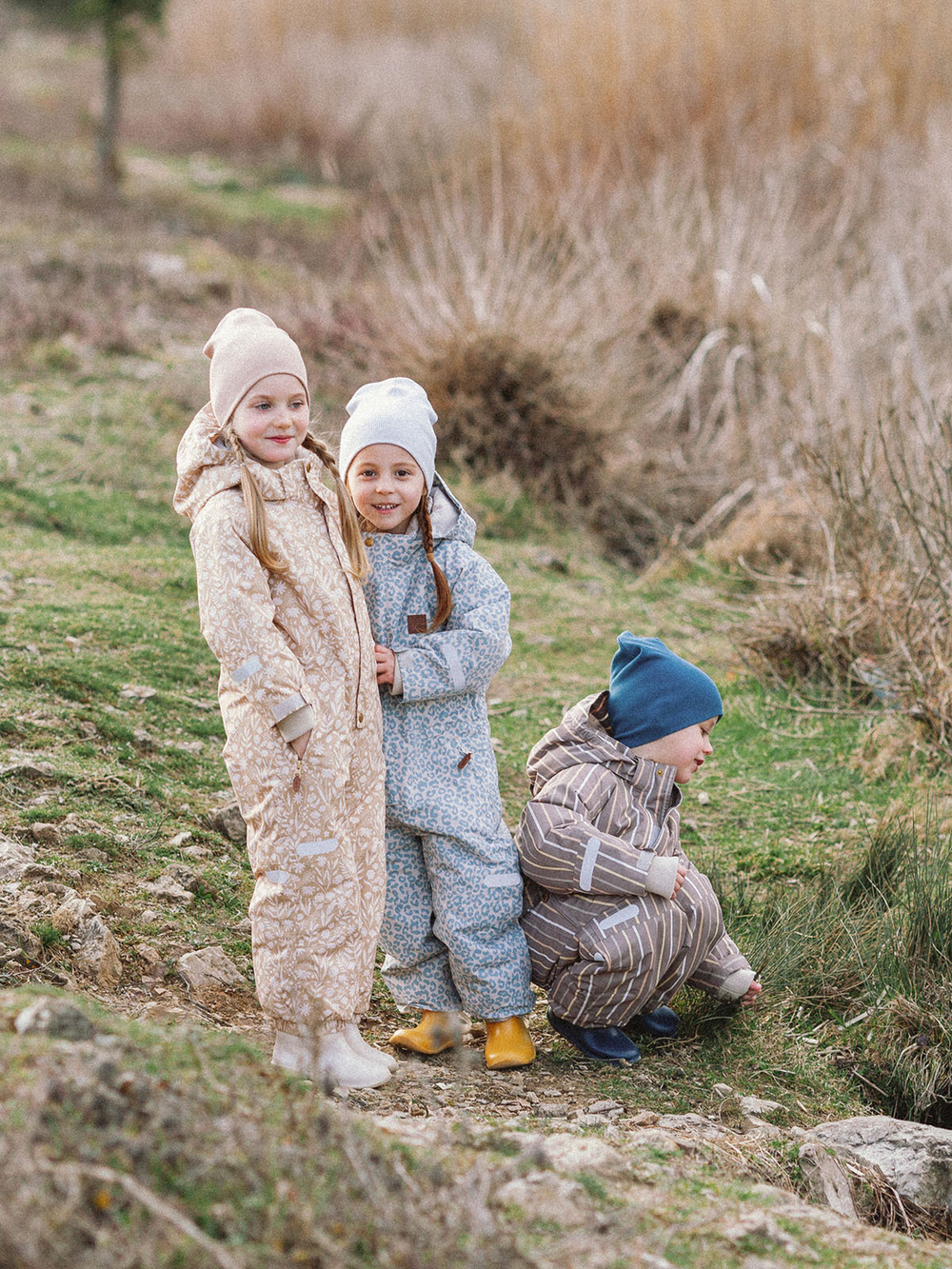 Комбинезон мембранный демисезонный Mjölk Caramel Flowers, утеплитель 150гр/м2