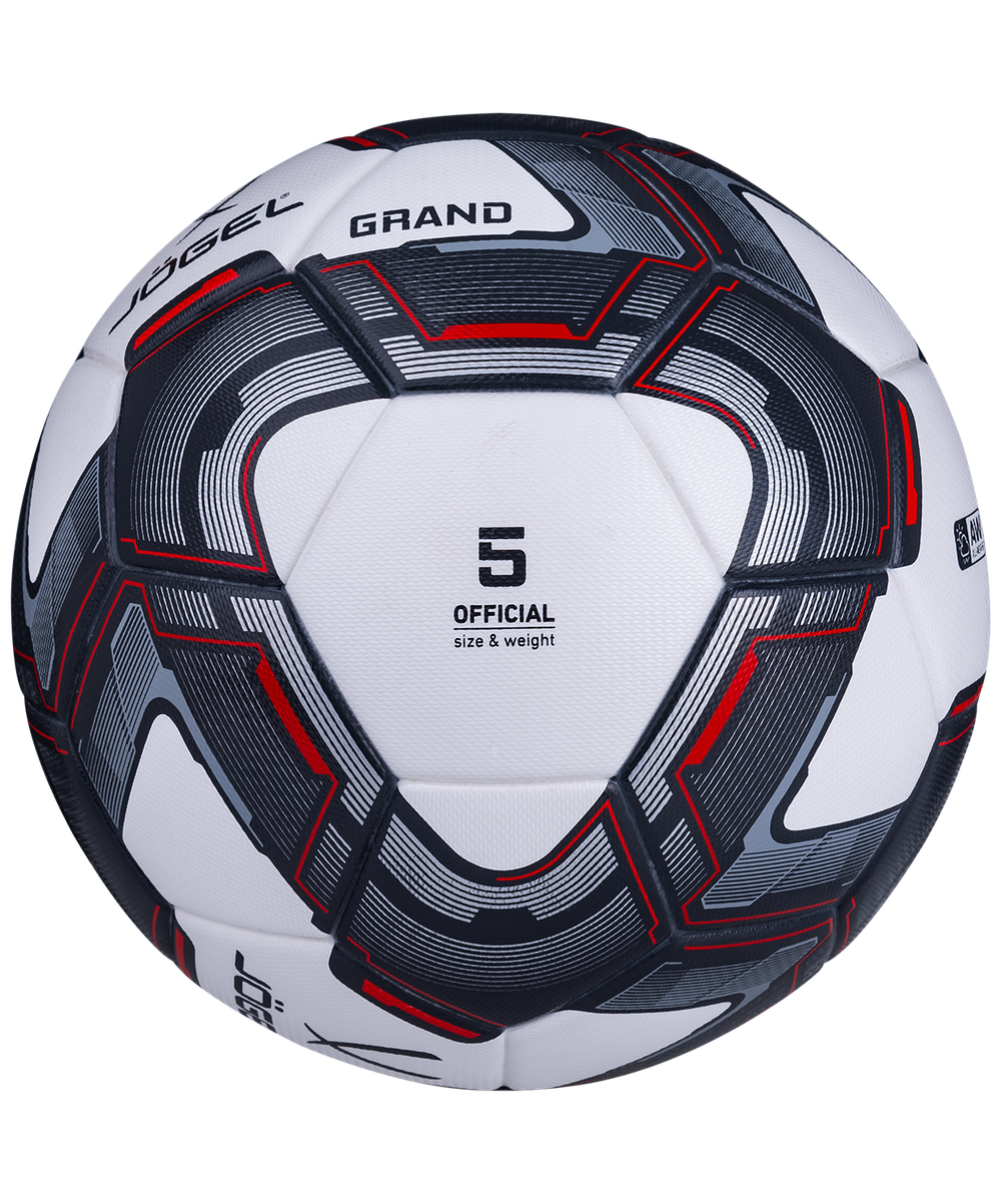 Мяч футбольный Grand №5, белый/серый/красный