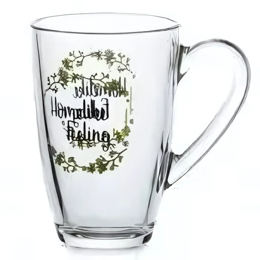 Кружка стеклянная 330мл «Дэйзи» (рис.28971) 55393SLBD65