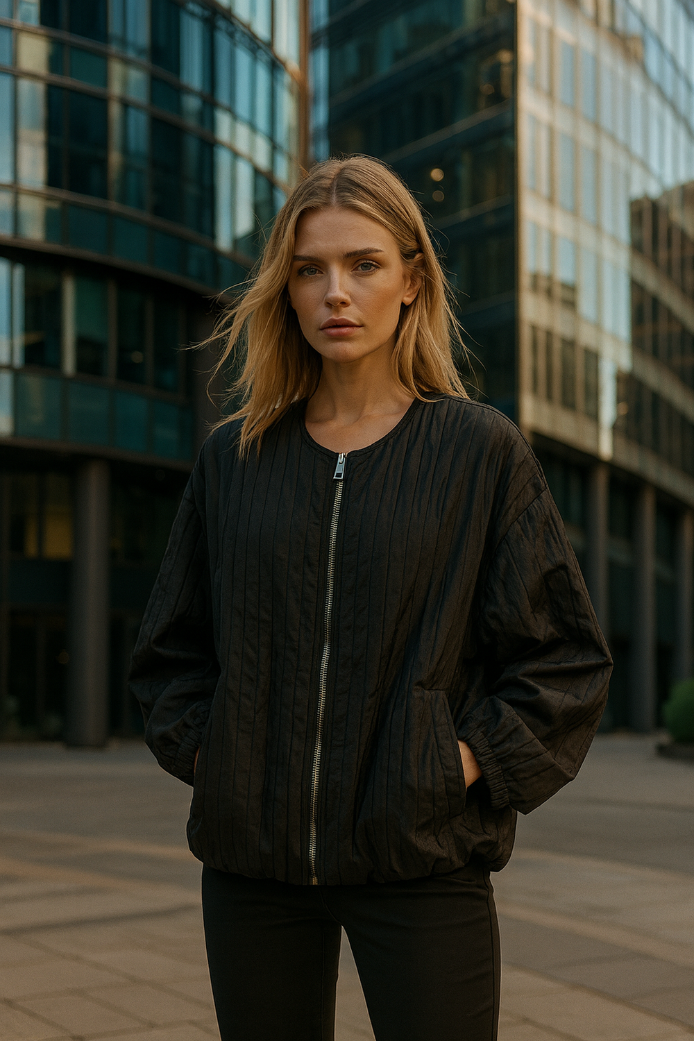Куртка Gia — стильная лёгкость в чёрном