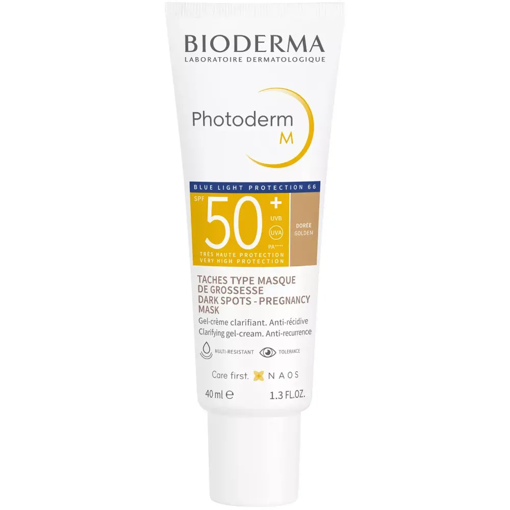 Солнцезащитный крем-гель (темный оттенок) Bioderma Photoderm M SPF50+ (Doree Golden) 40 мл