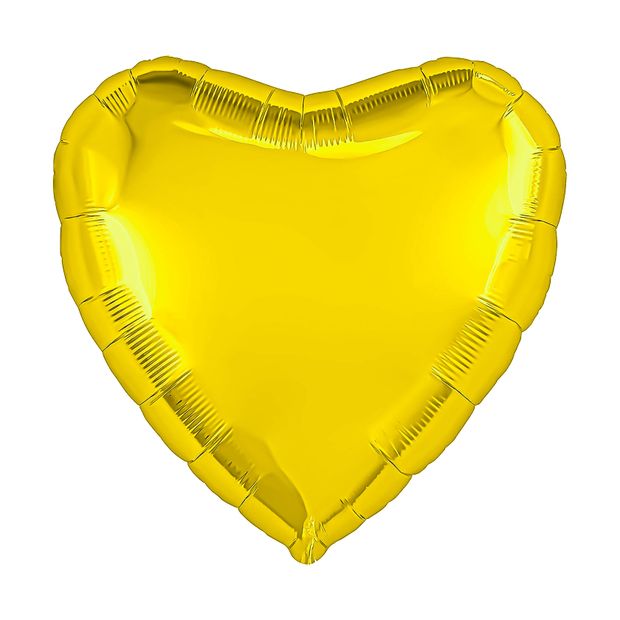 Ag Шар 30'' / 76 см сердце Золото (БГ-70)