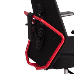 Кресло Matrix red ткань, черный, 66х70х123 см