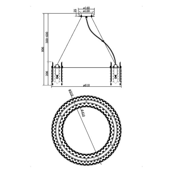 Подвесная люстра Maytoni Rocio MOD036PL-12N