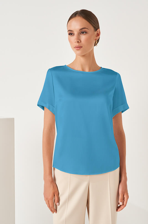 23061 Блузка женская (бирюзовый)