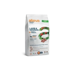 Alleva holistic adult lamb & venison medium/maxi сухой корм для взрослых собак с ягненком и олениной, коноплей и женьшенем - 2 кг