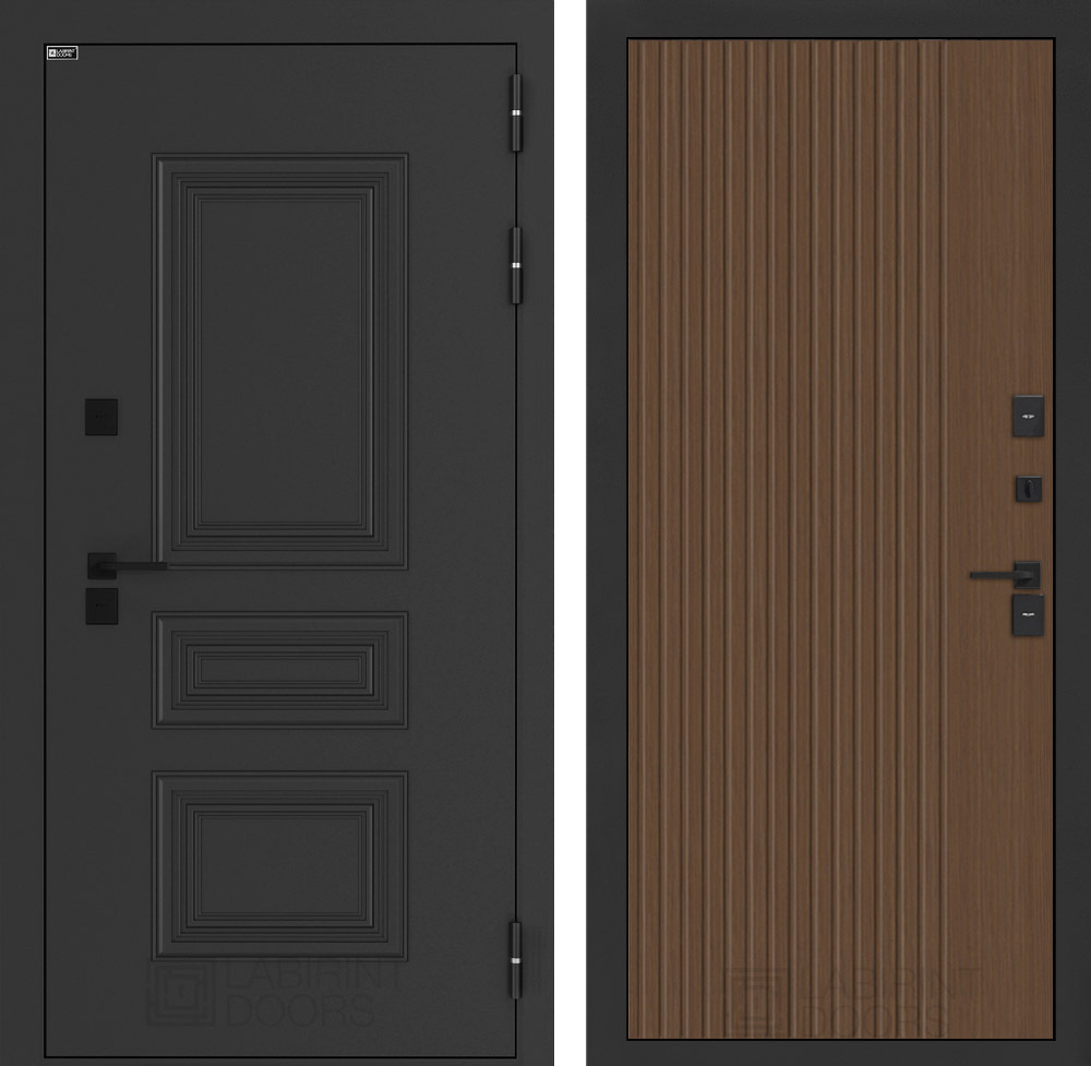 Дверь входная Лабиринт АЛЯСКА ЛАЙТ 29 Дуб кантри темный металлическая