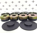 Накладка опоры нижняя + втулка аутригера + Направляющая нижняя (4+4+4) 123/06014 + 123/07482 + 128/10850