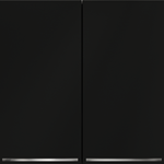 Выключатель встраиваемый VOLTUM S70 двухклавишный с подсветкой 10А, (черный матовый)