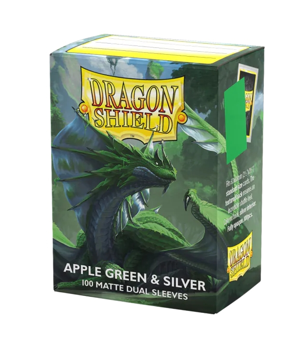 Dragon Shield - Протекторы Dual Matte Apple Green & Silver