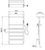Полотенцесушитель электрический WONZON & WOGHAND DÜSSELDORF, Черный матовый (WW-A208-MB)