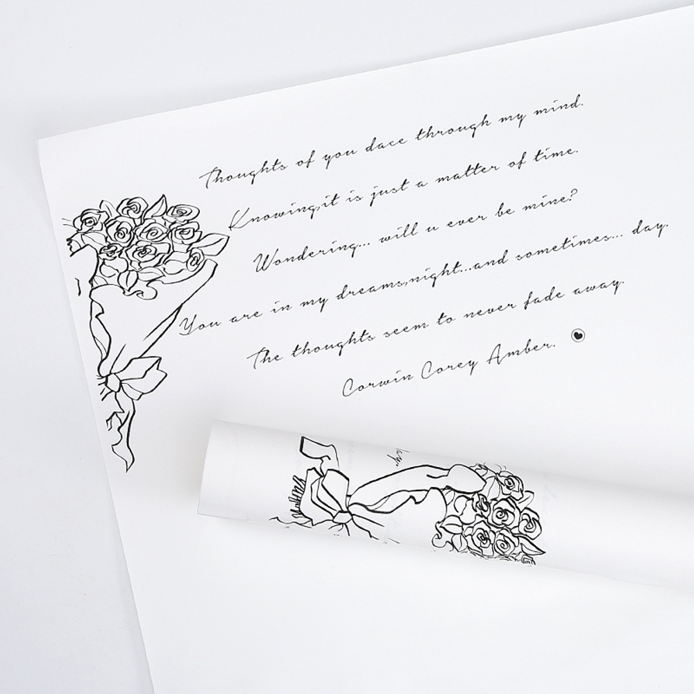 ЛИСТ "Письмо с цветами" 58*58/20шт