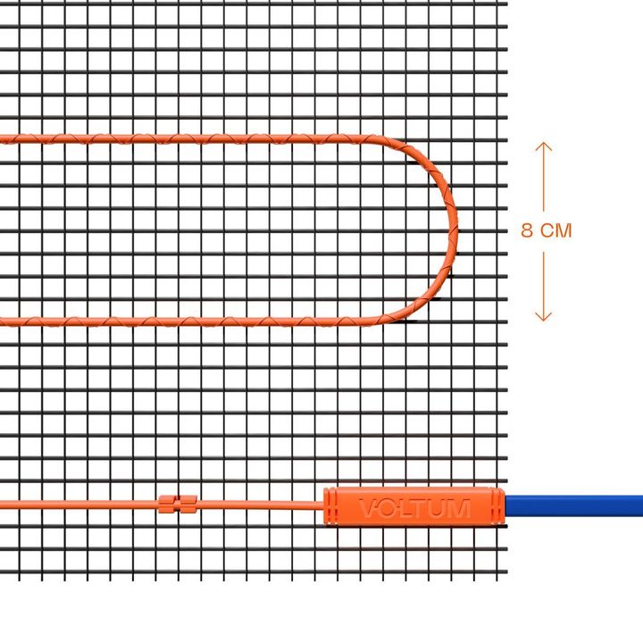 Нагревательный мат Voltum 200 Вт/м 5 м 2,5 м2 VLT01-200-2.5