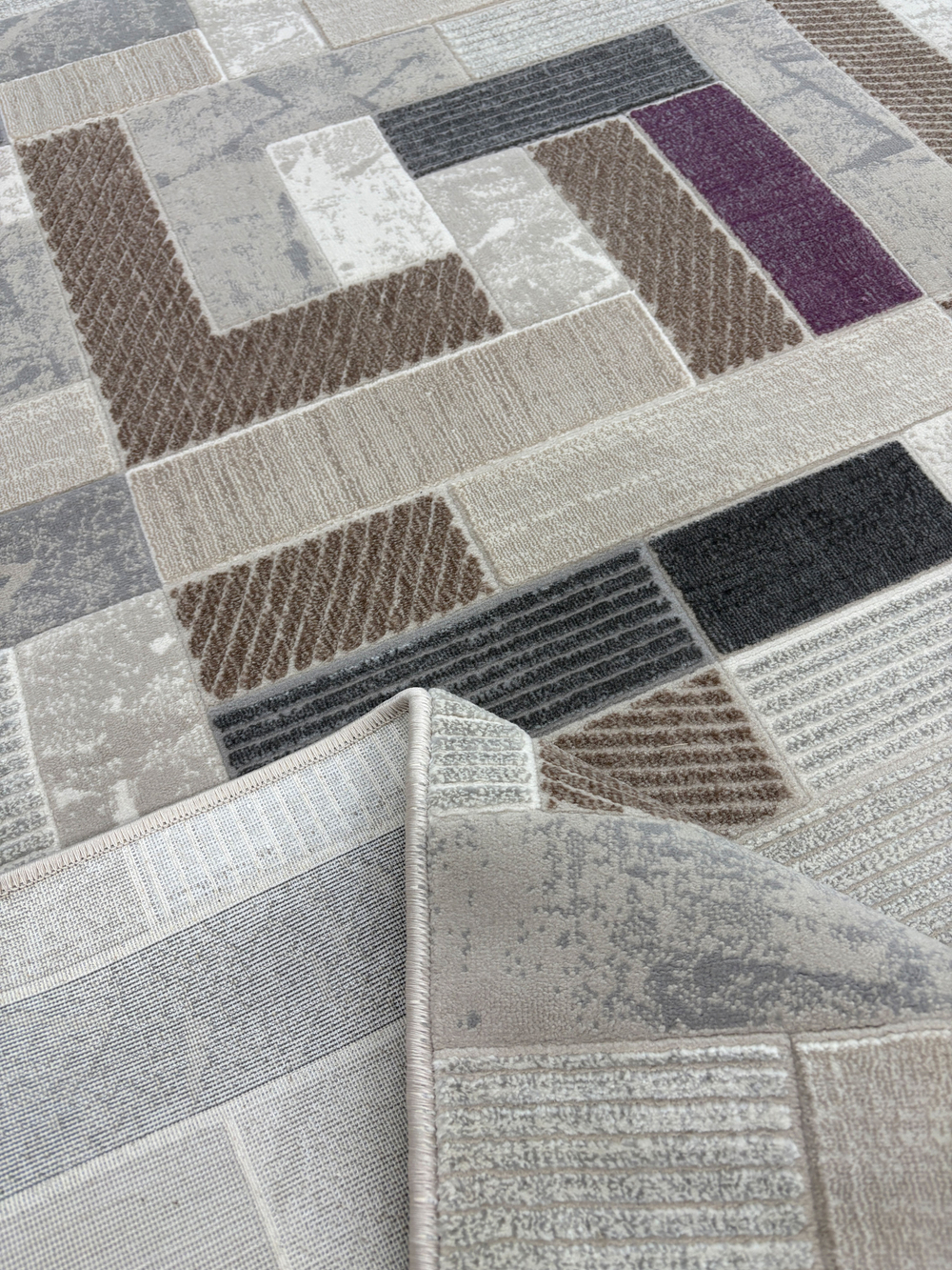 Ковер Platinium 36622A Grey/Lila Прямоугольник