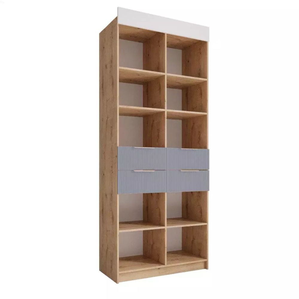 Шкаф «Лавис» СД 900.1 (дуб бунратти/белый софт), ЛДСП/МДФ, ДСВ Мебель