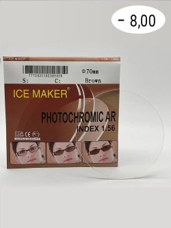 Линза для очков стигматич. 1шт  ICE MAKER -8.00 d 70 ind 1.5