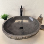 Раковина из речного камня RS-66039 61х54х15 из натурального камня