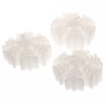 Свечи новогодние «Снежинки блестящие» 5 см (набор 3 шт), белый