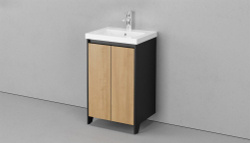 Тумба напольная VELVEX Klaufs 50.2D-617.217 с раковиной Cersanit COMO 50